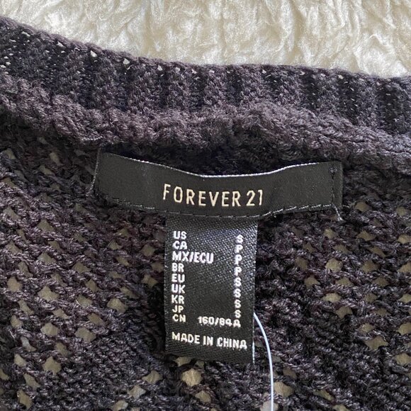 Boho Knit Crochet Sweater Tie Front Long Sleeve Top - Size Small - Picture 11 of 11